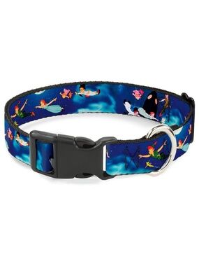 NWOT Disney Peter Pan Dog Collar Medium Large Dog - Flying Scene - Never Used